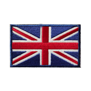Parches bordados de bandera británica Reino Unido la bandera de la Unión con ganchos - Product Image 3