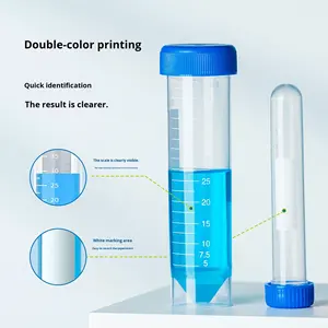 50 मिलीलीटर 15 मिली प्रयोगशाला चिकित्सा और विज्ञान प्लास्टिक सेंट्रीफ्यूज ट्यूब - Product Image 3