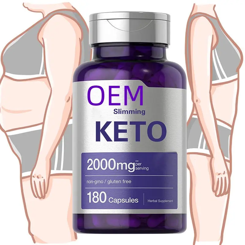 गर्म बिक्री OEM हर्बल पूरक 120pcs शाकाहारी शुद्ध वजन घटाने आहार की गोलियाँ Slimming Keto BHB वसा बर्नर कैप्सूल