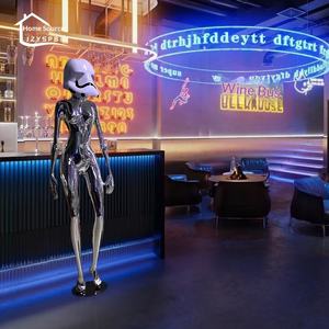 Scultura Luminosa in Vetro e Acciaio, Dea Sexy con Base Vuota, Stile Cyberpunk, Decorazione per Bar, Night KTV, Ornamenti da Pavimento - Product Image 5