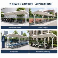 Abri pour véhicule en aluminium 3x5,5m avec toit en polycarbonate, durable et imperméable, facile à assembler, abri extérieur pour véhicule