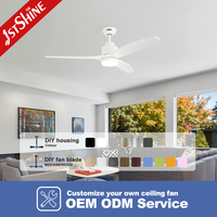 Ventilateur de plafond 1stshine à moteur DC haute performance avec lumière LED, économe en énergie, innovant, durable, pour la décoration intérieure, best-seller, fabrication exquise