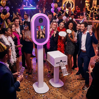 Photomaton portable pour iPad avec éclairage annulaire RGB, photomaton intelligent avec support pour la publicité, les événements et la location