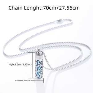 Thời trang thép không gỉ dừng lại bỏ hút thuốc lo lắng đồ trang sức Ống hít hương liệu mặt dây chuyền tinh dầu khuếch tán Ống hít - Product Image 5