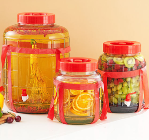 Wholesale 5L 8L 13L 15L18L Empty Wide Mouth Fermenter Homebrew Big Size Glass Jar Wine Glass Carboy With Plastic Cap - Product Image 2