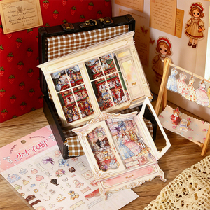 Autocollants Diorama en PET Imperméables, Décorations Thème Vitrine Vintage pour Journalisation, Création de Scènes, Scrapbooking et Projets DIY - Product Image 3