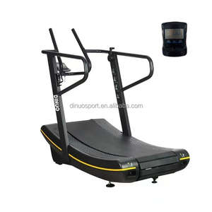 Tapis roulant incurvé silencieux d'écran HD de réglage de vitesse de la résistance magnétique non alimentée commerciale de forme physique de gymnase pour la <span class=keywords><strong>musculation</strong></span> de puissance - Product Image 2