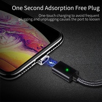 Doonjiey Kabel Pengisi Daya Ponsel Magnetik, 3 In 1 Magnetis untuk Iphone Android