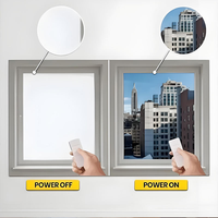 Film intelligent décoratif PDLC EVA, verre à gradation électrique avec protection de la vie privée et design écologique pour usage hôtelier