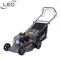 Nouvelle tondeuse à gazon autotractée à essence de qualité industrielle LEO LM46Z-L(NP130) du fabricant chinois, avec bac de ramassage personnalisé et longue durée de vie.