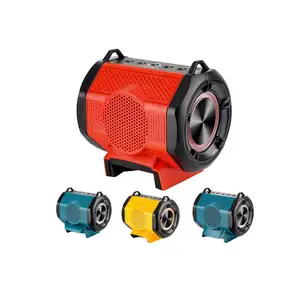 Altavoz portátil con batería de 20V compatible con Makitas Bosch, Milwaukee, Dewalt, cargador inalámbrico, altavoz de música Bluetooth para exteriores