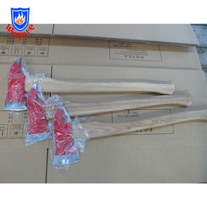 Hache <span class=keywords><strong>de</strong></span> pompier avec manche en bois - Outil <span class=keywords><strong>de</strong></span> sauvetage incendie en acier au carbone haute résistance pour les interventions d'urgence - Product Image 6