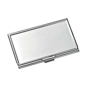 Porta biglietti da visita in vera pelle con funzione RFID 59x93mm misura 3 pollici accessorio da ufficio con chiusura a Clip con motivo stampato - Product Image 1