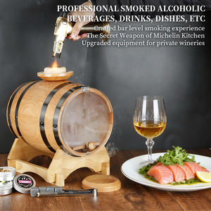 Humidor <span class=keywords><strong>de</strong></span> Puros <span class=keywords><strong>de</strong></span> Madera <span class=keywords><strong>de</strong></span> Cedro y Ahumador Estilo Barril para Añejar <span class=keywords><strong>Whisky</strong></span>, Colección <span class=keywords><strong>de</strong></span> Alta Gama para Hombre, Regalo, Cóctel Ahumado, Bourbon, Tequila - Product Image 4