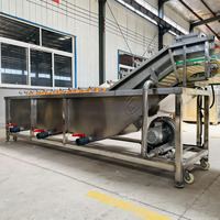 Aanpasbare 304 roestvrijstalen bubbelwasmachine voor industriële verwerking van zeevruchten, garnalen en schaaldieren, 800 kg/uur