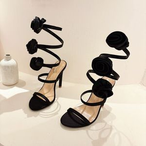 Snake Wrap Trendy Talons Haut Sexy Escarpins Ankle <b>Tie</b> <b>up</b> 2024 New Arrival Heels <b>Sandals</b> for Women - Product Image 4