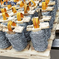 Fil barbelé galvanisé 25 kg/rouleau 50 kg/rouleau 500 mètres Calibre 12.5 Protection et anti-corrosion pour enclos à bétail
