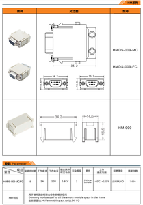 ซ็อกเก็ตขั้วต่อสำหรับงานหนัก HM-000 <span class=keywords><strong>UL94</strong></span> V0สำหรับอุตสาหกรรมอุปกรณ์สื่อสารไฟฟ้า - Product Image 3