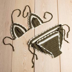 Bikini Brillante con Cuentas de Cristal Personalizado, Bikini de Ganchillo Hecho a Mano, Conjunto de 2 Piezas, Traje de Baño, Bikini de Tiras, Ropa de Playa, Traje de Baño para Mujer - Product Image 6