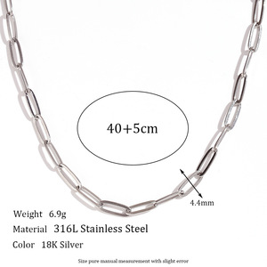 Di alta qualità senza appannamento in acciaio inox <span class=keywords><strong>S</strong></span> catena lama catena Clip di carta scatola collana per la creazione di gioielli - Product Image 6