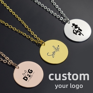 Colgante circular de 12 constelaciones para hombre y mujer, Horóscopo de la <span class=keywords><strong>suerte</strong></span>, joyería grabada, ajustable, acero inoxidable, signo del zodiaco, collar - Product Image 2