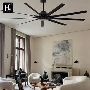 Ventilador de techo industrial moderno de alta calidad, silencioso, con motor de corriente continua, de 76 pulgadas, equipado con luces y control remoto. - Product Image 6