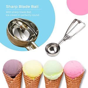 Juego de 3 uds de cuchara para helado de acero inoxidable, respetuoso con el medio ambiente, molde para galletas de Metal y aluminio para hornear helados - Product Image 4