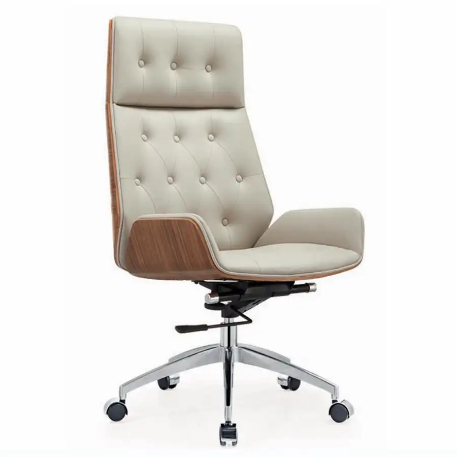 Chaise de luxe en cuir de patron chaise de bureau en PU à dossier haut pour meubles de maison et de bureau