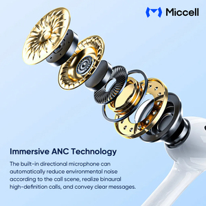 Miccell Tiếng Ồn Hủy Bỏ Thể Thao Tai Nghe Tai Nghe ANC TWS Không Dây Earbuds Trong Tai Hifi Chơi Game Tai Nghe Cho iPhone 16 - Product Image 3