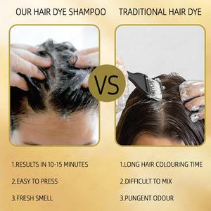 <span class=keywords><strong>Champú</strong></span> Tinte Natural para el Cabello Negro con Ingredientes Herbales, Sin Amoníaco, para Cabello Gris, para Mujeres y Hombres - Product Image 6