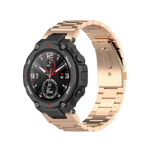 Correa de Acero Inoxidable para Reloj <span class=keywords><strong>Amazfit</strong></span> <span class=keywords><strong>T</strong></span>-<span class=keywords><strong>Rex</strong></span> <span class=keywords><strong>Pro</strong></span> con Tres Cuentas y <span class=keywords><strong>3</strong></span> Eslabones, Resistente al Agua, Herramientas Metálicas - Product Image 4