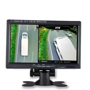 จอภาพ HD ขนาด10นิ้วสำหรับรถยนต์/รถบรรทุก/รถบัส,หน้าจอ1280X800 TFT LCD AV VGA จอมอนิเตอร์มองหลังไฟกระแสตรง12V/24V