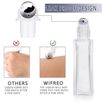 Flacons roll-on carrés transparents en verre 3M, vides, pour échantillons de parfums et huiles essentielles, 100 pièces