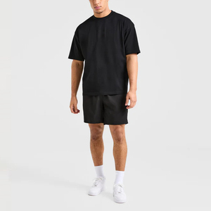 Custom 100% Cotton Men's Boxy T Shirts Acid Wash Ripped Hip Hop Drop Shoulder Regular Fit Solid Knitted Silk Screen Printed - Product Image 6