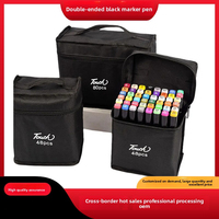Lot de 24 marqueurs double pointe encre alcool permanente, fournitures artistiques, ensembles de peinture pour enfants
