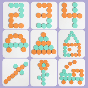 Nuovo popolare Puzzle di educazione precoce Set di giocattoli griglia digitale scuola materna matematica calcolo di corrispondenza dei colori Puzzle - Product Image 5