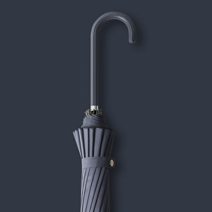 ร่มกันแดดสีดำแบบเปิดอัตโนมัติพร้อมด้ามจับโค้งรูปตัว J ดีไซน์สุดสร้างสรรค์ร่มกันแดดแบบกึ่งอัตโนมัติสำหรับผู้ชาย - Product Image 1