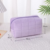 Vente en gros de trousse de maquillage mignonne trousse cadeau promotionnel accessoires de voyage trousse de toilette cosmétique gonflée pochette rose pour fille