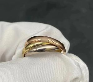 Anillos de Piedras Preciosas de Lujo Ligero para Mujer, Diseño de Tres Anillos Cruzados, Retención de Color de Nicho, Latón Clásico para Fiestas - Product Image 2