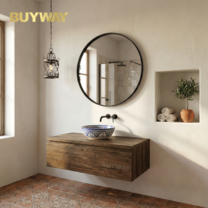 Slim Aluminum Alloy Round Bathroom <strong>Mirror</strong> <strong>Lightweight</strong> Metal Frame Wall <strong>Mirror</strong> Circular Vanity <strong>Mirror</strong> for Bathroom Powder Room - Product Image 6