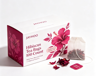 Sachets de thé aux fleurs d'hibiscus séchées pures JAYHOO