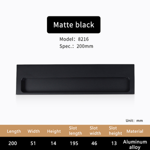 Gagang Furnitur Minimalis Modern Tersembunyi dari Aluminium Alloy untuk Lemari, Laci, dan Pakaian - Product Image 4