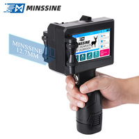 Impresora de inyección de tinta Tij portátil de media pulgada de 12,7mm Impresora de mano Exp Mfg en varios idiomas Pantalla táctil inteligente