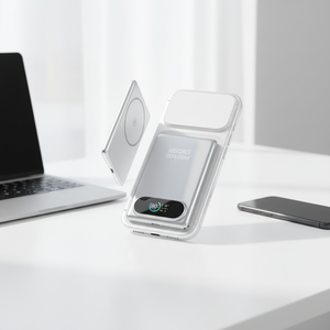 แบตเตอรี่สำรองแม่เหล็กไร้สาย LX27 Aviation Aluminum 10000mAh 15W PD20W ชาร์จเร็ว พร้อมหน้าจอ N54 TFT - Product Image 1