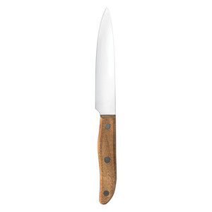 Cuchillo para carne Kobe con hoja de acero inoxidable y mango de madera, tipo cuchilla de afeitar - Product Image 1