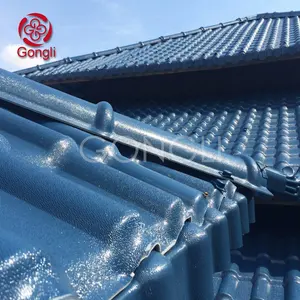 Çatılar için plastik fayans renkler oluklu İspanyol sentetik polimer kiremit çatı levha fiyat
