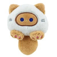 Peluche chaton chanteur, célèbre sur internet, thème chat créatif, pendentif porte-clés pour sac d'école, poupée de machine à griffes, cadeau, 14 cm, coton PP
