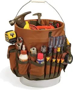 BSCI OEM Multi-Purpose Heavy Duty Durable Gardening Tools Holder for 5 Gallon Bucket Bucket Tool Organizer Bag
