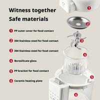 Robot culinaire électrique intelligent tout-en-un pour bébé, usage domestique, 350 ml, 400 W, verre borosilicate 304SUS, réservation 12 h, 3 vitesses, écran tactile