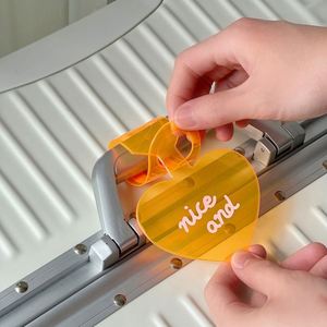 <b>Cheap</b> Transparent Heart-Shaped Travel <b>Suitcase</b> Name Tag Daily Small <b>Suitcase</b> Tag PVC Luggage Tag - Product Image 5